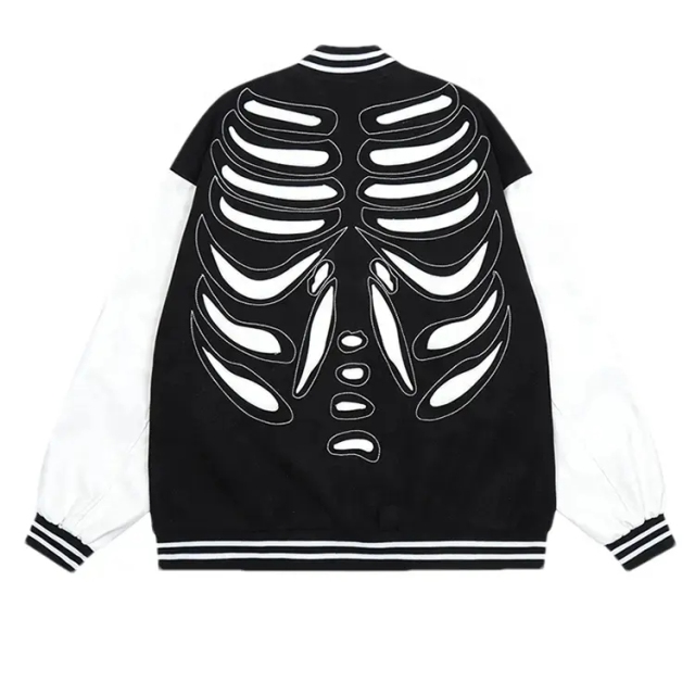 Custom Chenille Embroidery Patch Leather Sleeve Baseball Youth College University School Flight Letterman Varsity Jacket For Men