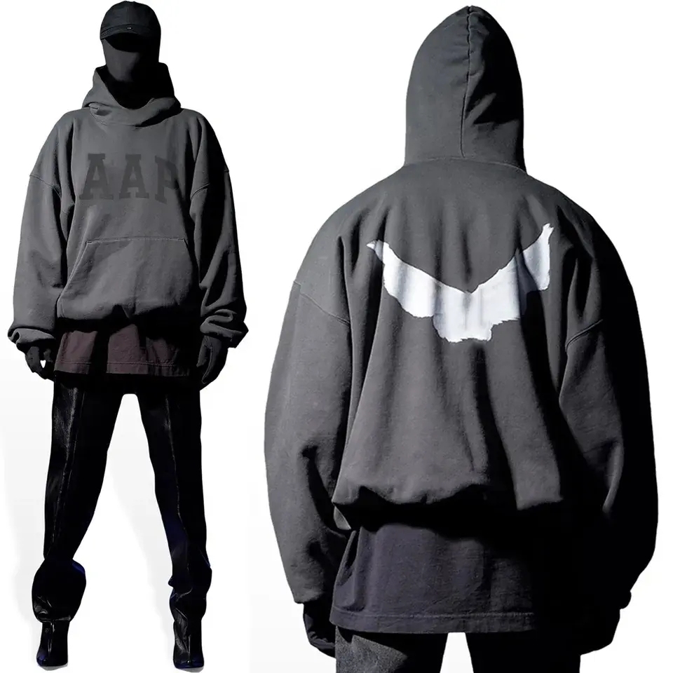 Hoodies Manufacturer Crop Blank 100 Cotton French Terry Pullover Plain Pocket Heavyweight Custom No Strings Hoodie For Men