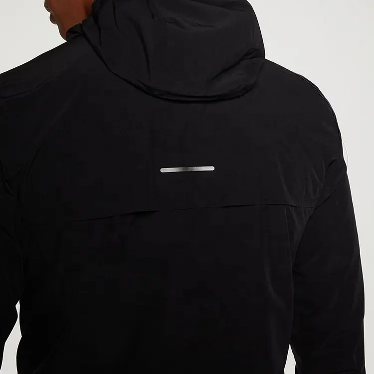 Oem Men's Custom Logo Full Zip Up Nylon Polyester Woven Outdoor Sport Softshell Windbreaker Jacket For Men