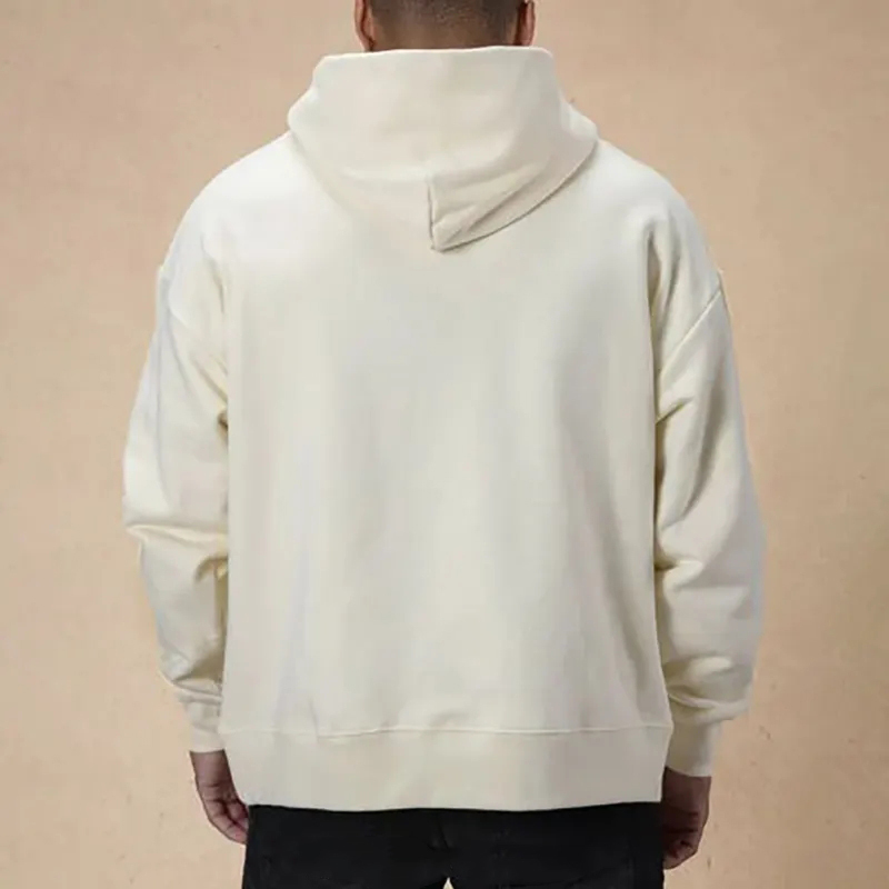Custom Design Sports Training Half Zip Pullover 100% Cotton Boxy Drop Shoulder Oversized Blank Quarter Zip Hoodies Men
