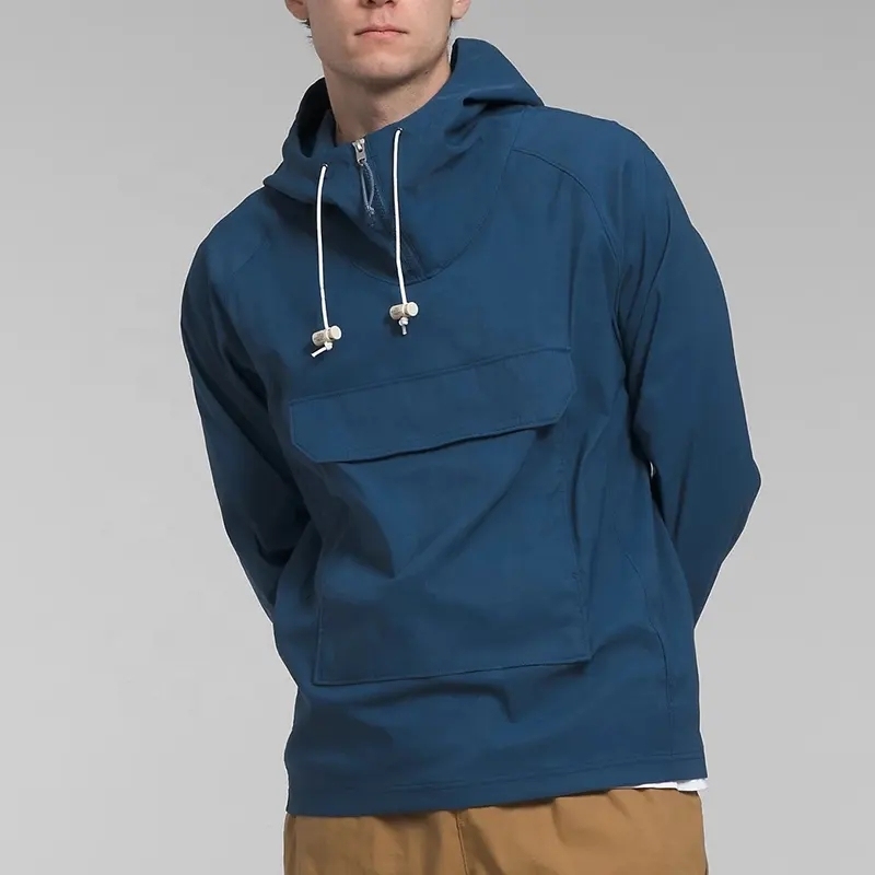 Custom Logo Manufacturer Oversize Outdoor Packable Reversible Upf 40+ 1/4 Zip Water Resistant Rain Softshell Jacket For Men