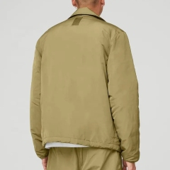 Autumn Winter Men's Custom Logo Zip Up Snaps College Letterman Baseball Nylon Polyester Vintage Flight Bomber Jacket For Men