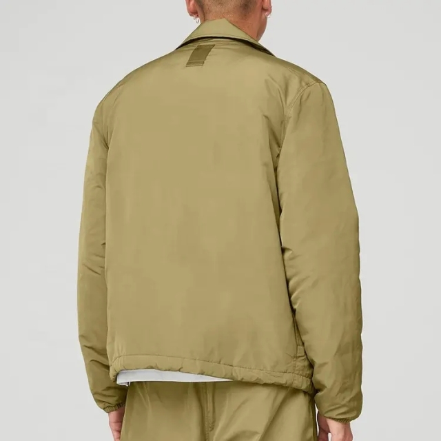 Autumn Winter Men's Custom Logo Zip Up Snaps College Letterman Baseball Nylon Polyester Vintage Flight Bomber Jacket For Men