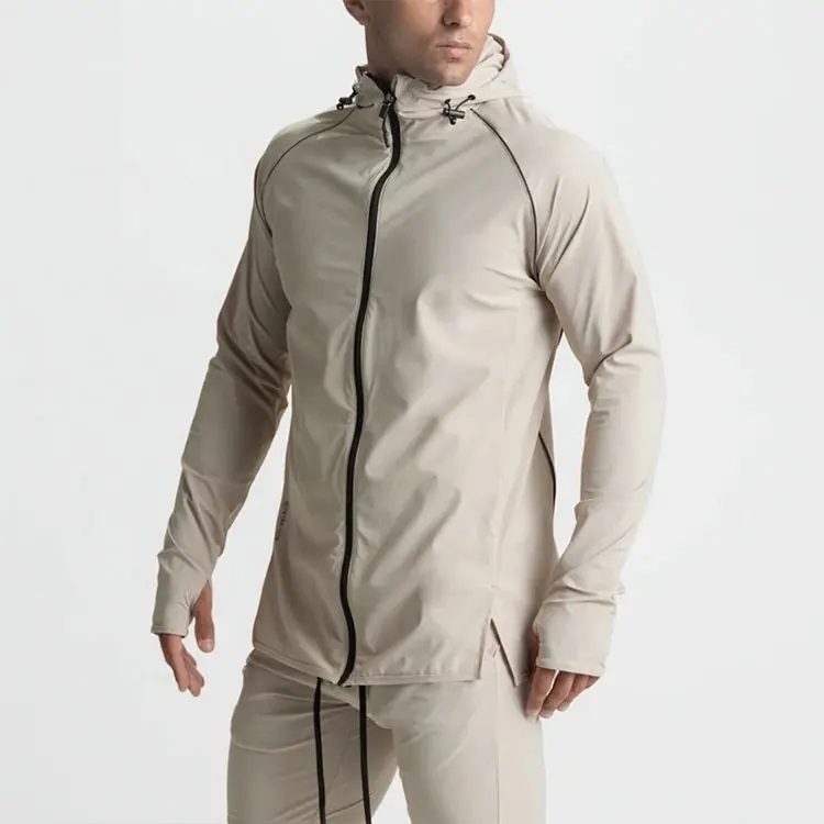 Wholesale Custom Full Zip Up Men Jacket Lightweight Sports Jacket