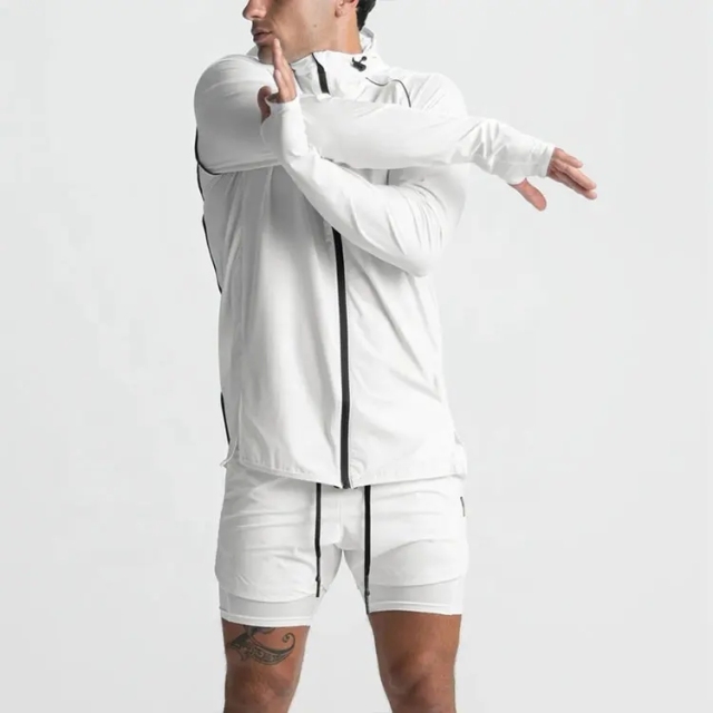 Wholesale Custom Full Zip Up Men Jacket Lightweight Sports Jacket
