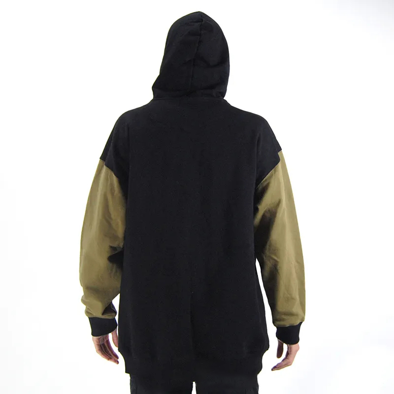Men Custom Sample Unisex Fleece Pullover Hoodie Colorblock Drop Shoulder Boxy Thick Heavyweight 400 Gsm Oversized Hoodies Men