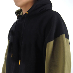 Men Custom Sample Unisex Fleece Pullover Hoodie Colorblock Drop Shoulder Boxy Thick Heavyweight 400 Gsm Oversized Hoodies Men