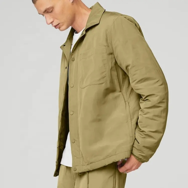 Autumn Winter Men's Custom Logo Zip Up Snaps College Letterman Baseball Nylon Polyester Vintage Flight Bomber Jacket For Men