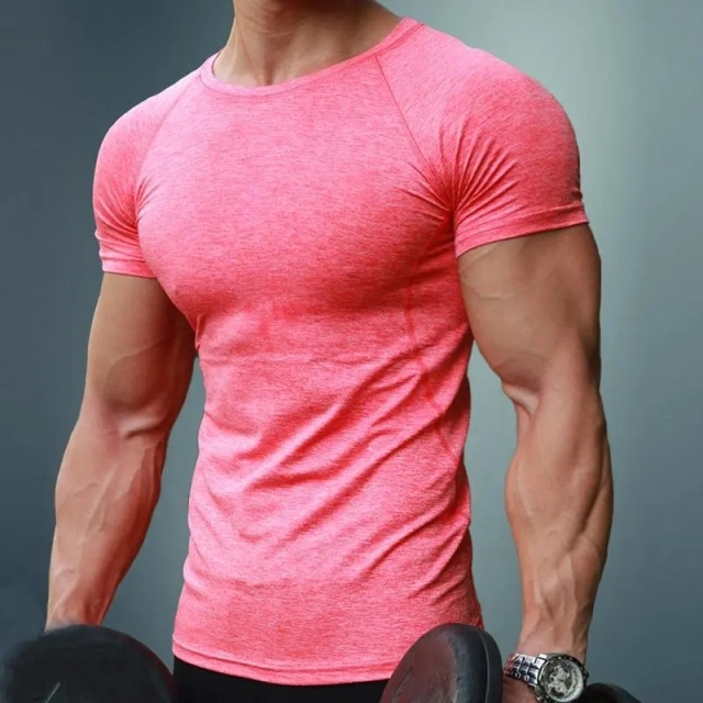 Custom Logo Printing Tshirt Sports Gym Plain Bodybuilding Shorts Sleeve Men T-shirts