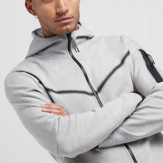 Men's Custom Logo Men Polyester Cotton Tech Fleece Tracksuit Hoodie Shorts Sets Two Pieces Jogging Tracksuit Men Sweat Suits