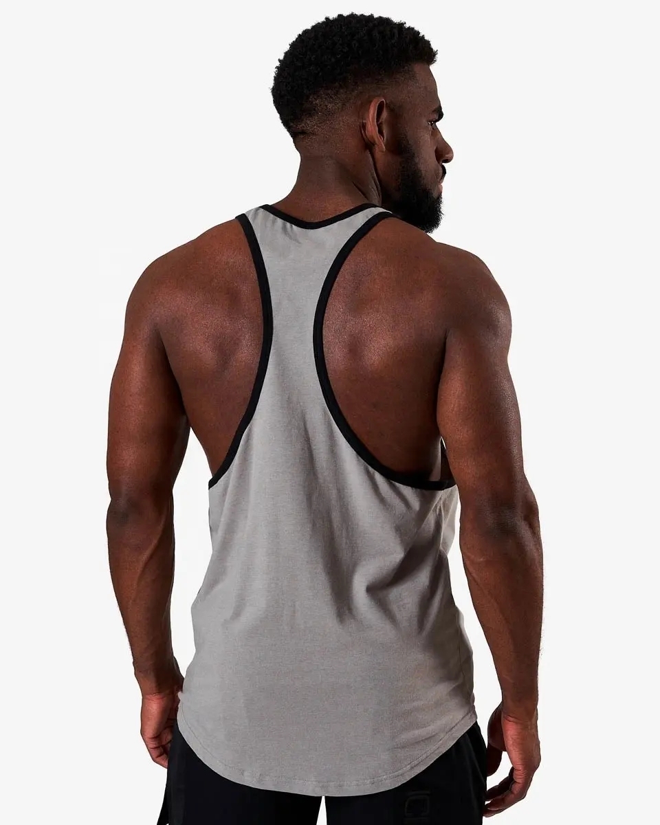 Custom High Quality Breathable Patchwork Fitness Sports Wear Men's Tank Top