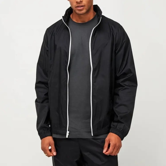 Oem Men's Custom Brand Zip Up Jacket Track Suits Quick Drying 4 Way Stretch Sports Jogging Suit Woven Tracksuit For Men