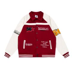 West coast hiphop street cardigan jacket casual loose baseball uniform