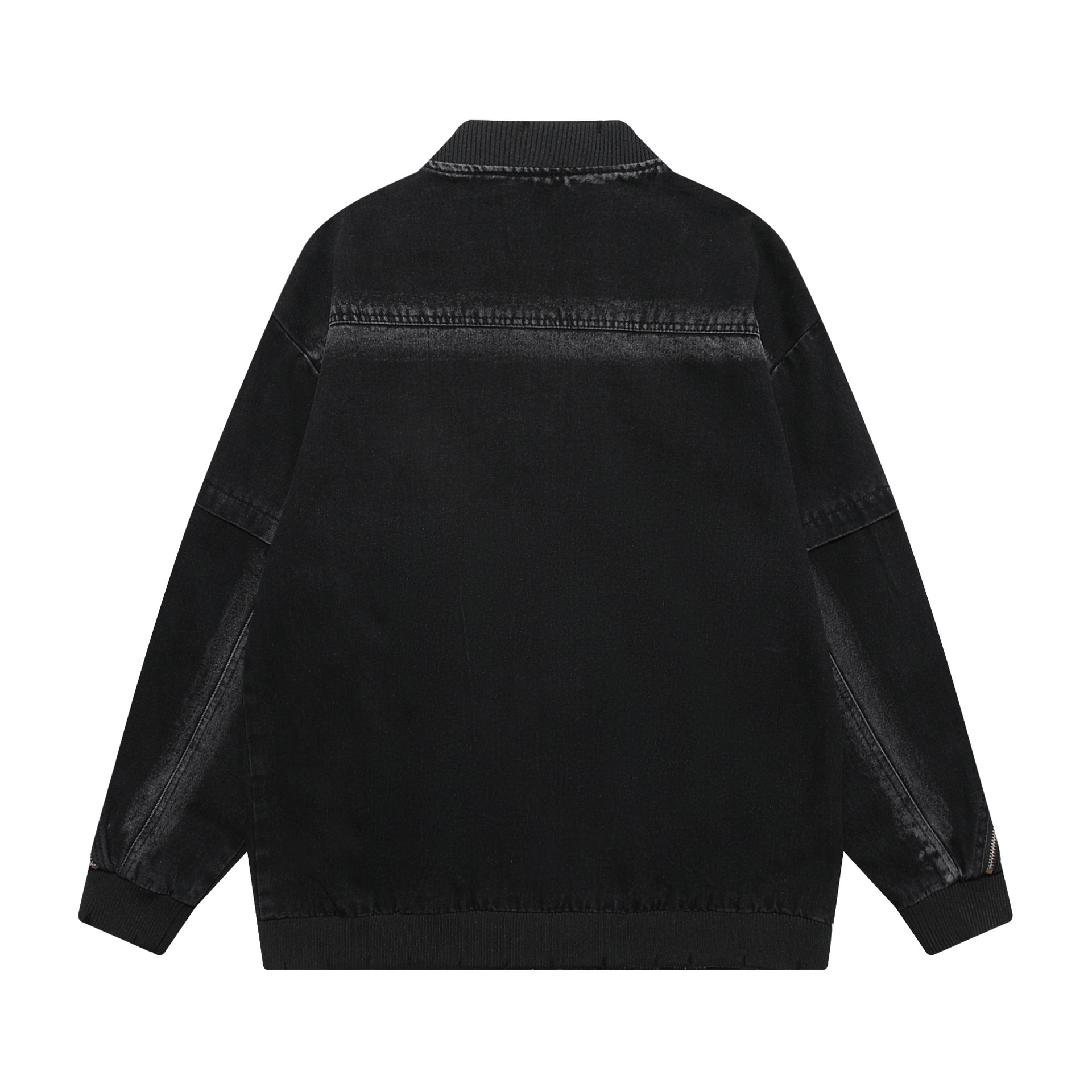 Retro niche cardigan jacket loose washed distressed denim jacket