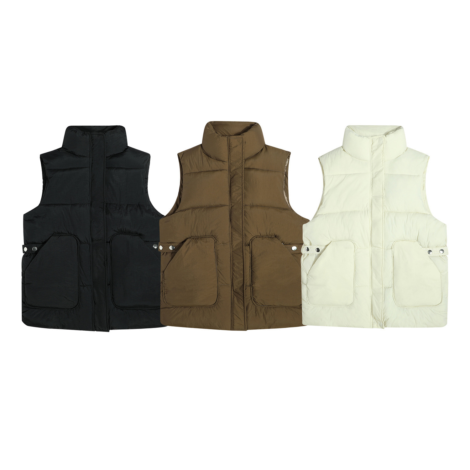 Autumn and winter down cotton vest loose vest outer vest coat sleeveless vest