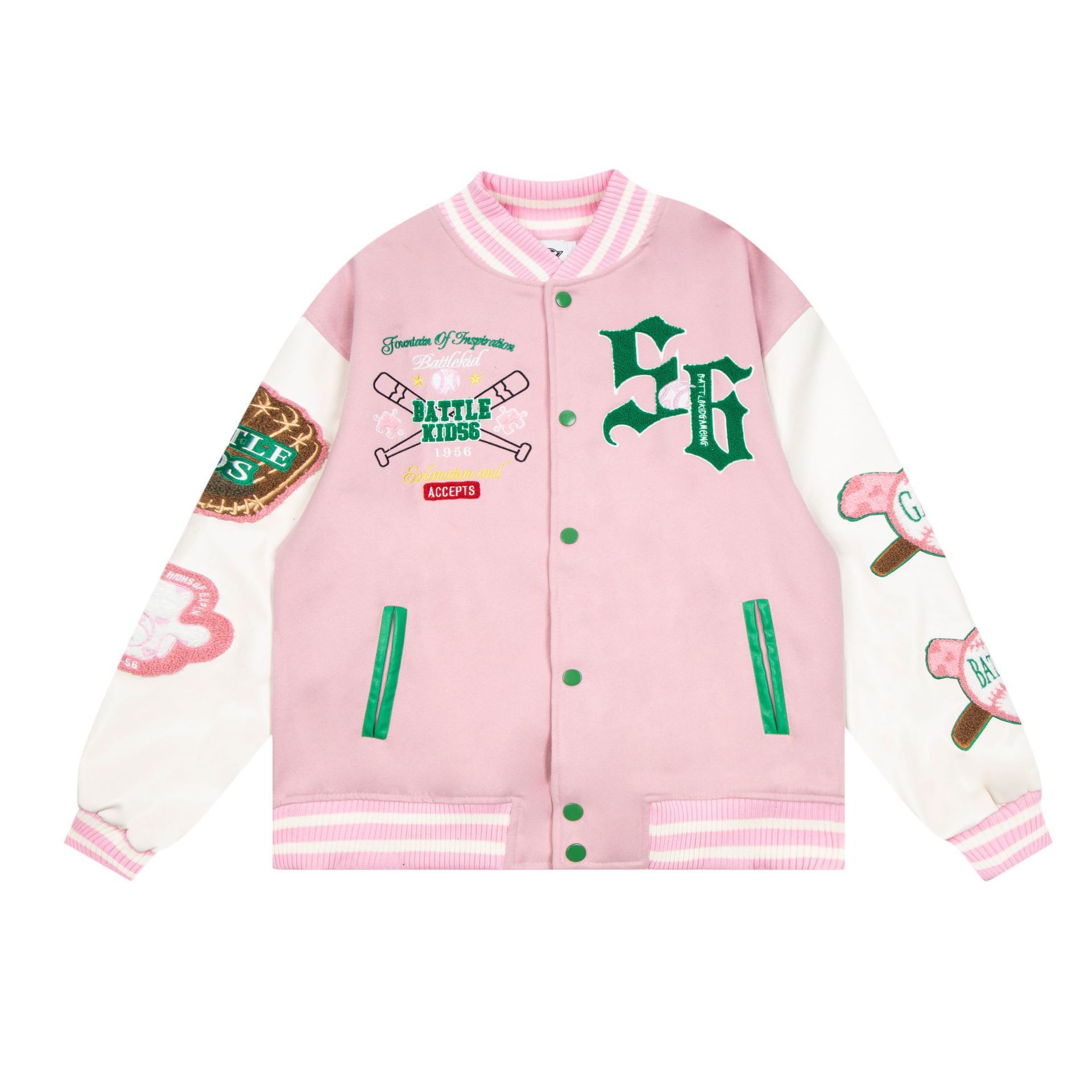 Autumn hip-hop personality loose and versatile retro towel embroidered cartoon baseball uniform for men and women