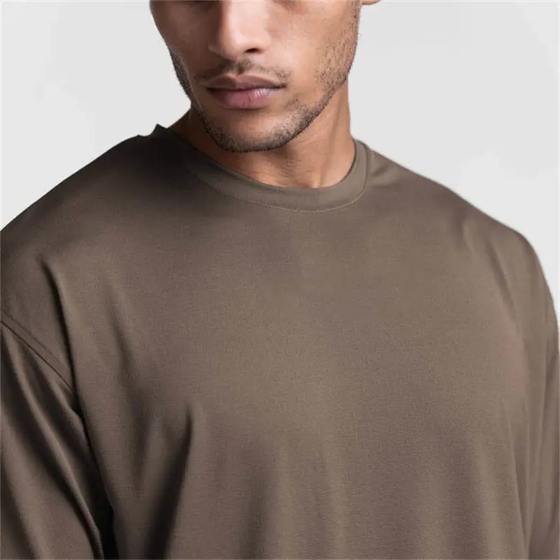 New Design Cotton Jogging Gym Loose Fit 100% Cotton Oversized Tee Shirt Short Sleeves Acid Wash Men T Shirts