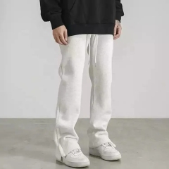 Oem Custom Flare Sweatpants Loose Wide Leg Baggy Joggers Heavyweight Cotton Mens Flared Sweatpants For Men