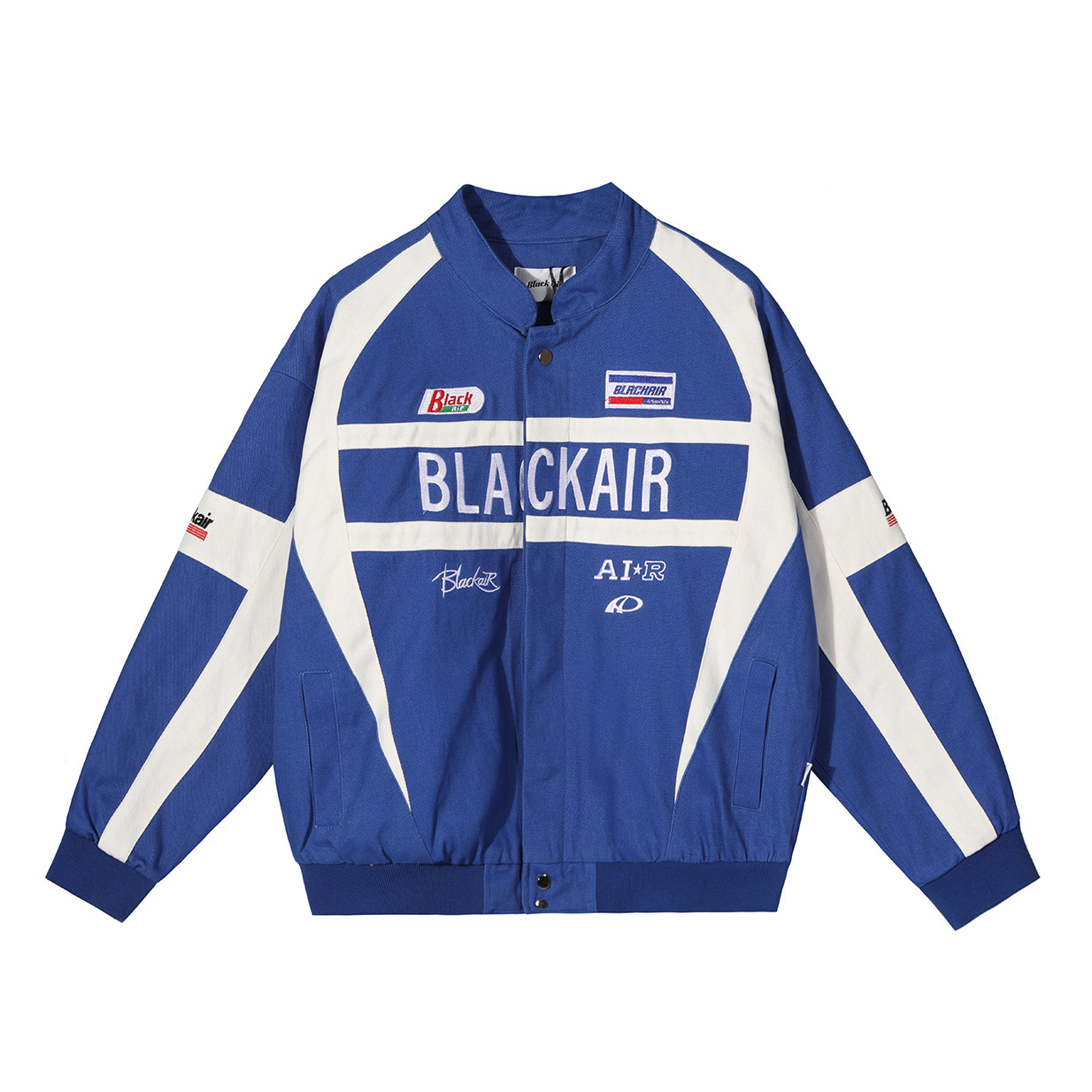 Colorblock baseball jacket for men and women loose winter warm cotton jacket