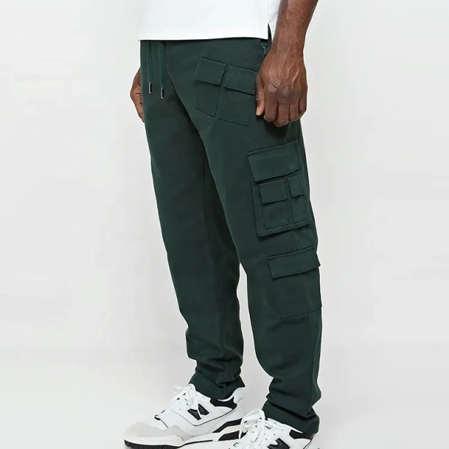 Oem Custom Logo Design Loose Fit Cargo Jacket And Pants Two Piece Set 100% Cotton Nylon Cargo Tracksuit For Men