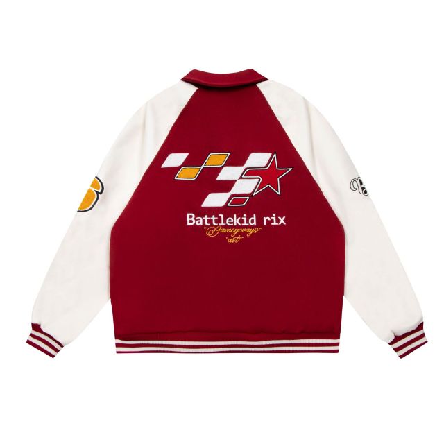West coast hiphop street cardigan jacket casual loose baseball uniform
