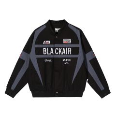 Colorblock baseball jacket for men and women loose winter warm cotton jacket
