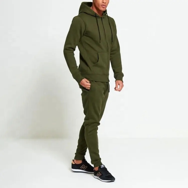 Custom Full Zip Up Tech Fleece Hoodie And Jogger Two Piece Sets Jogging Suits Men Tracksuit
