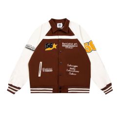 West coast hiphop street cardigan jacket casual loose baseball uniform