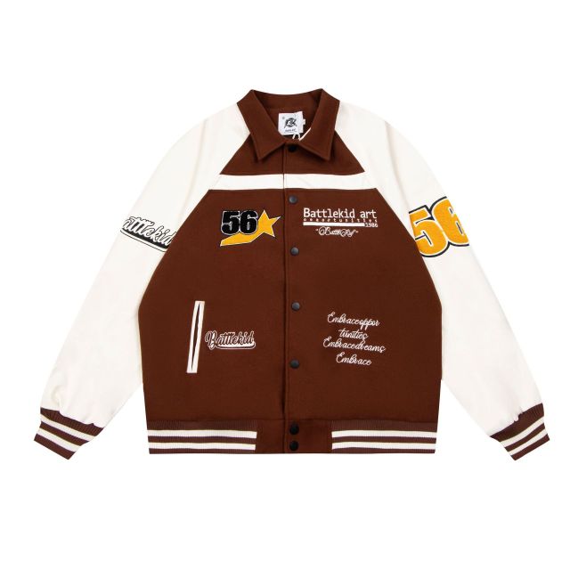 West coast hiphop street cardigan jacket casual loose baseball uniform