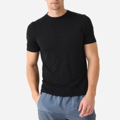 Custom Logo High Quality Branded Mens Sports Clothing Lightweight Muscle Slim Quick Dry Polyester T Shirt Running Shirt