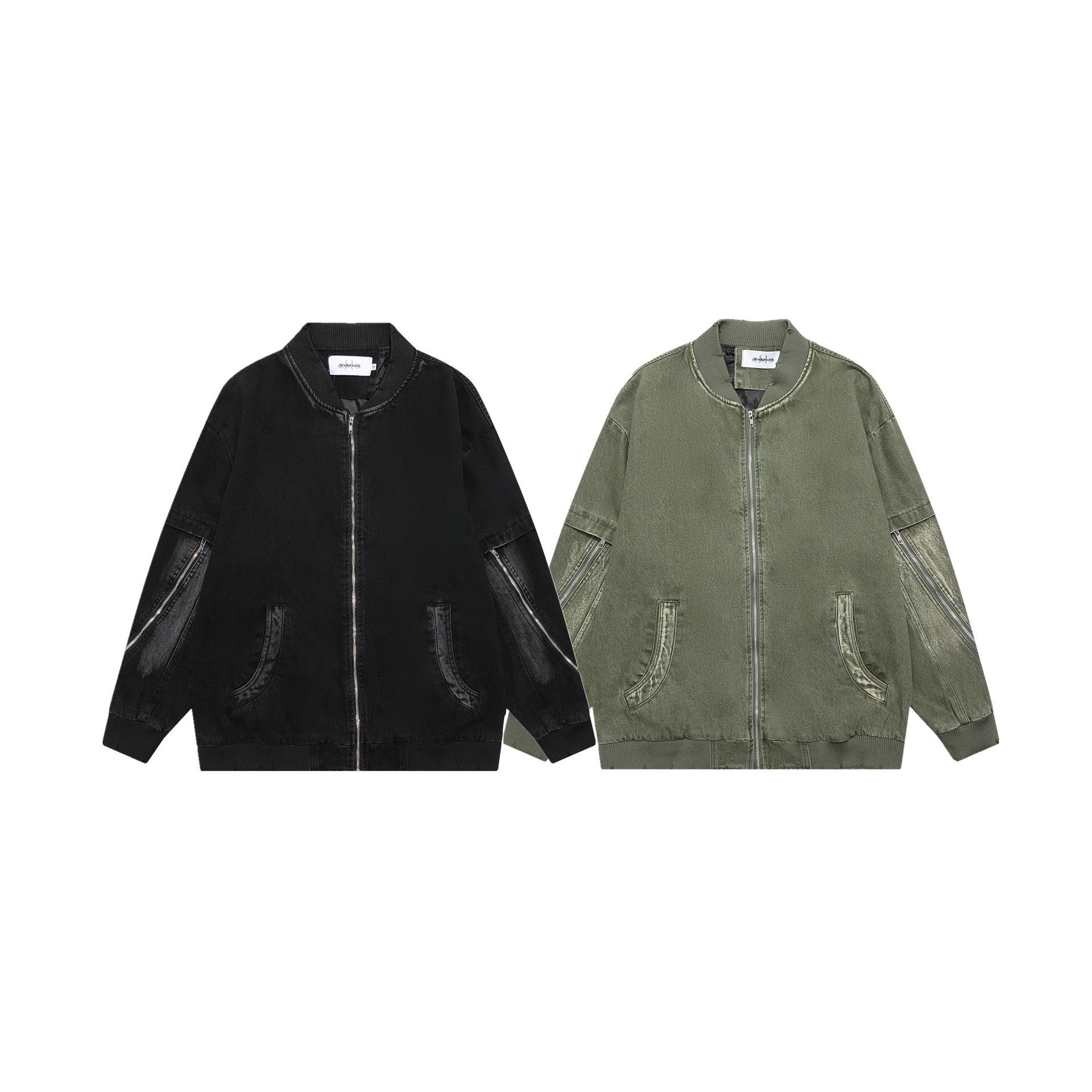 Retro niche cardigan jacket loose washed distressed denim jacket