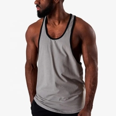Custom High Quality Breathable Patchwork Fitness Sports Wear Men's Tank Top