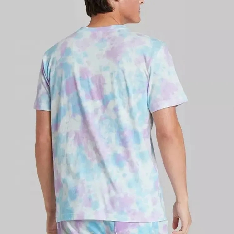 Wholesale Custom Casual Premium Hip Hop Sublimation Cotton Men Tshirt Tie Dye Tshirt