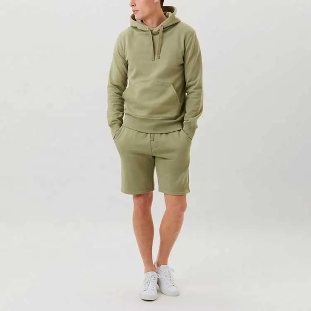 Custom Sportswear Tech Fleece Unbranded Tracksuit Hoodie And Shorts Two Pieces Sets Men Tracksuit