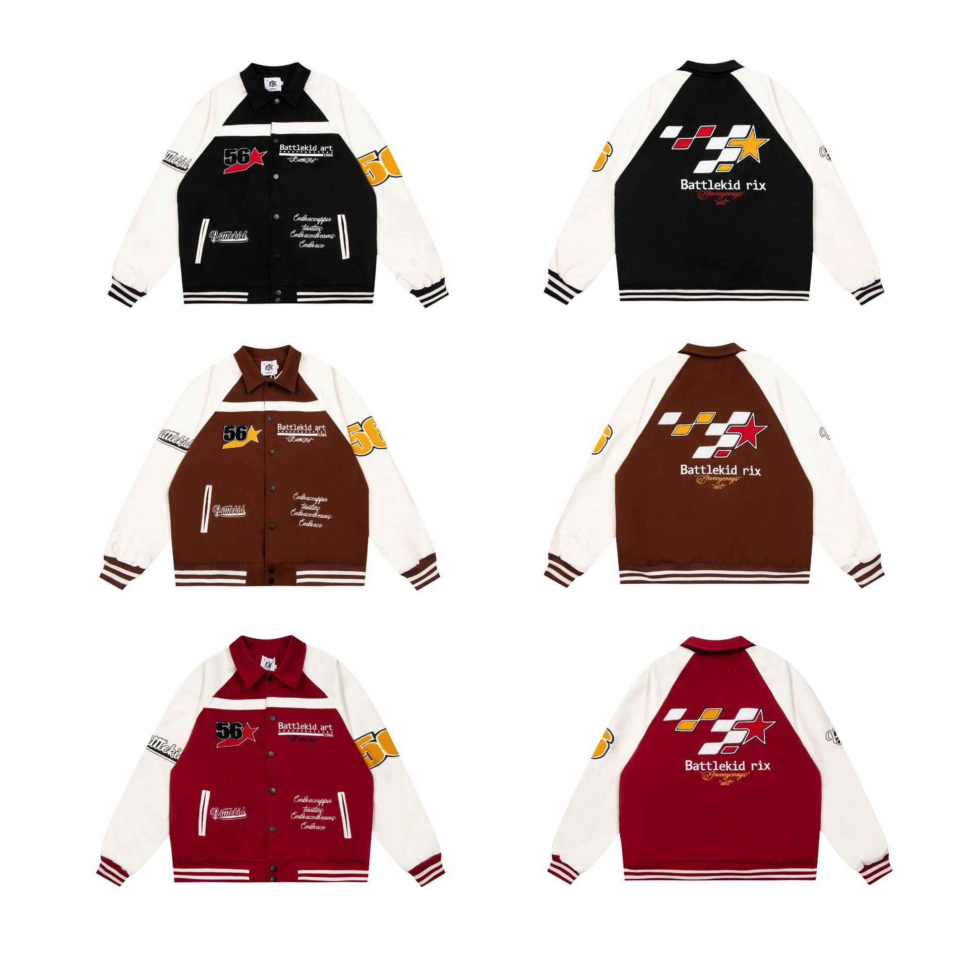 West coast hiphop street cardigan jacket casual loose baseball uniform
