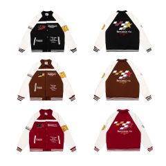 West coast hiphop street cardigan jacket casual loose baseball uniform