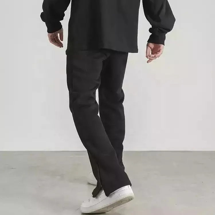 Oem Custom Flare Sweatpants Loose Wide Leg Baggy Joggers Heavyweight Cotton Mens Flared Sweatpants For Men