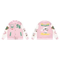 Autumn hip-hop personality loose and versatile retro towel embroidered cartoon baseball uniform for men and women