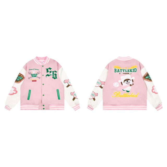 Autumn hip-hop personality loose and versatile retro towel embroidered cartoon baseball uniform for men and women