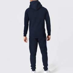 Oem Custom Logo Full Zip Up Hoodie And Jogger Two Piece Set Sweatsuit Tracksuit For Men