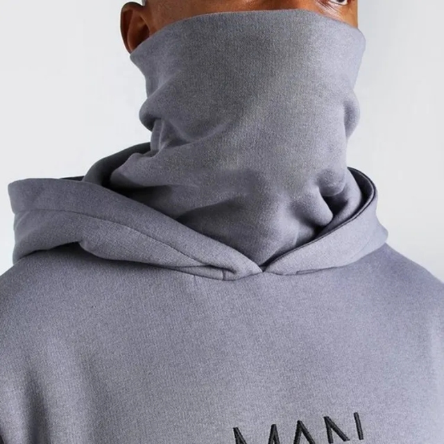Men's Embroidery Logo Designer Hooded Jogging Sets Vintage Heavyweight Organic Cotton Fleece Full Face Masked Tracksuit