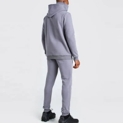 Men's Embroidery Logo Designer Hooded Jogging Sets Vintage Heavyweight Organic Cotton Fleece Full Face Masked Tracksuit