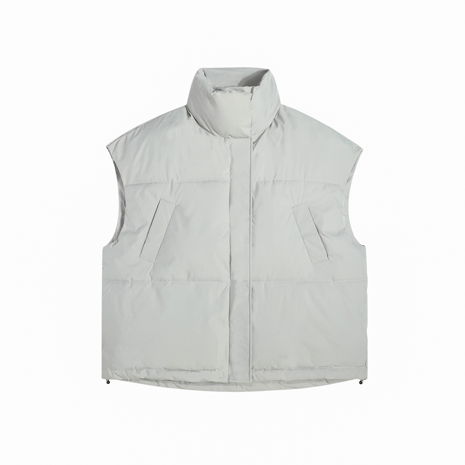 Stand collar cotton coat vest, loose thickened sleeveless cotton coat, winter down cotton vest