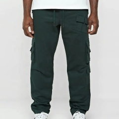 Oem Custom Logo Design Loose Fit Cargo Jacket And Pants Two Piece Set 100% Cotton Nylon Cargo Tracksuit For Men