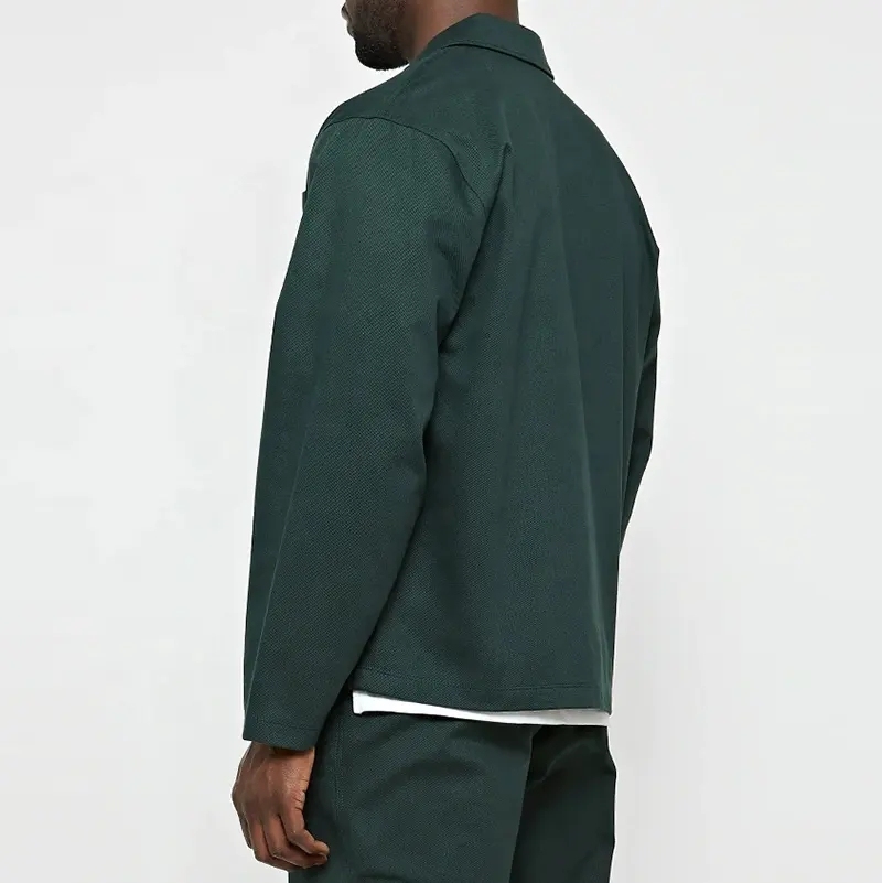 Oem Custom Logo Design Loose Fit Cargo Jacket And Pants Two Piece Set 100% Cotton Nylon Cargo Tracksuit For Men