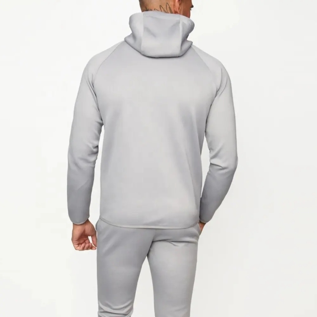 Men's Embroidery Polyester Jogger Sweatsuit Two Piece Set Plus Size Tech Fleece Hoodie Unbranded Full Zip Up Tracksuit For Men