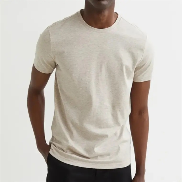 Custom Logo Cotton Fashion Design Solid Slim Fit Sport T-shirt For Men