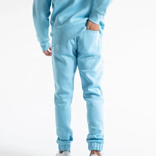 Custom Embroidery Knit Anti-pilling Cotton Polyester Hoodie And Jogger Set Two Piece Tech Fleece Tracksuit For Men