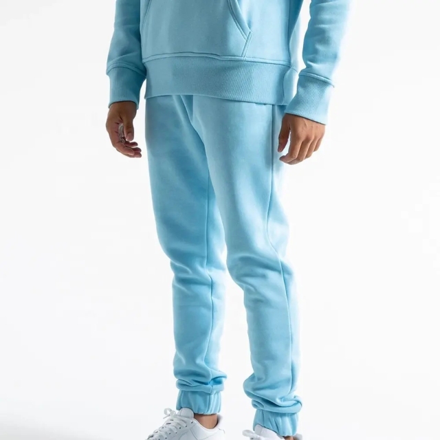 Custom Embroidery Knit Anti-pilling Cotton Polyester Hoodie And Jogger Set Two Piece Tech Fleece Tracksuit For Men