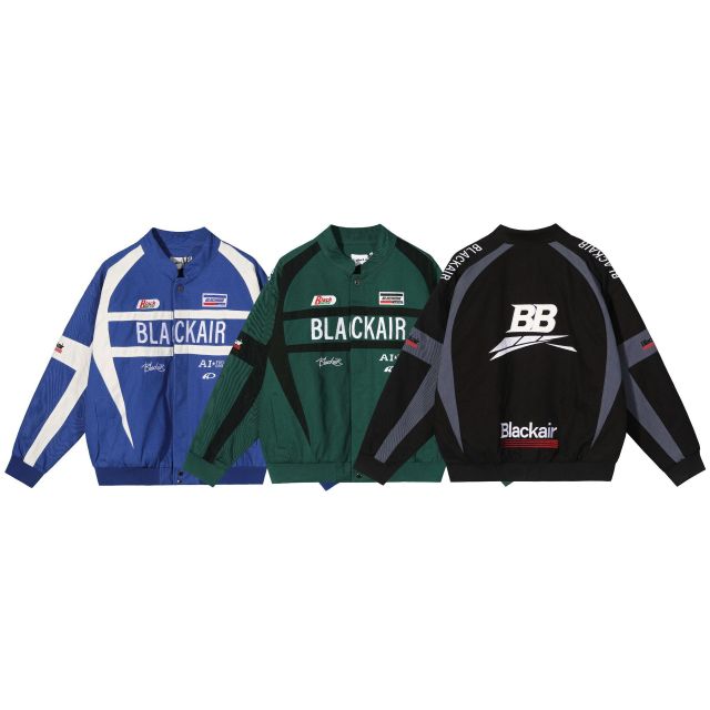 Colorblock baseball jacket for men and women loose winter warm cotton jacket